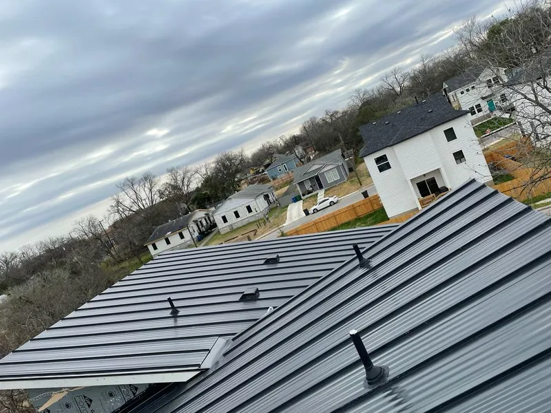 Standing seam metal roof panels with vents for Skylight Repair in Westville